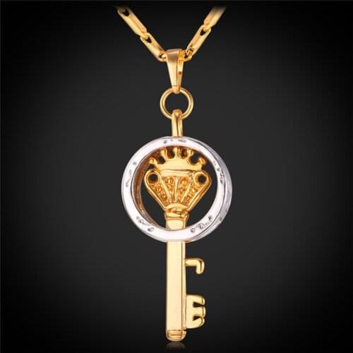 Key Necklaces & Pendants For Women Men Jewelry New Necklace Fashion Jewelry Gold Color Vintage Necklace P959
