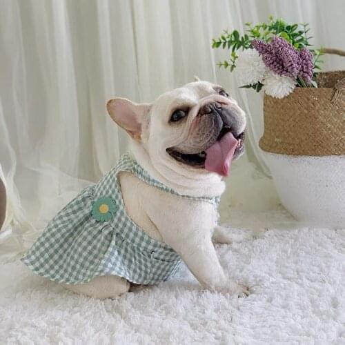New Style French Bulldog Dress Pet Dog Summer Clothes For Small Medium Dogs Puppy Chihuahua Yorkie Pug Clothing Skirt LAC34