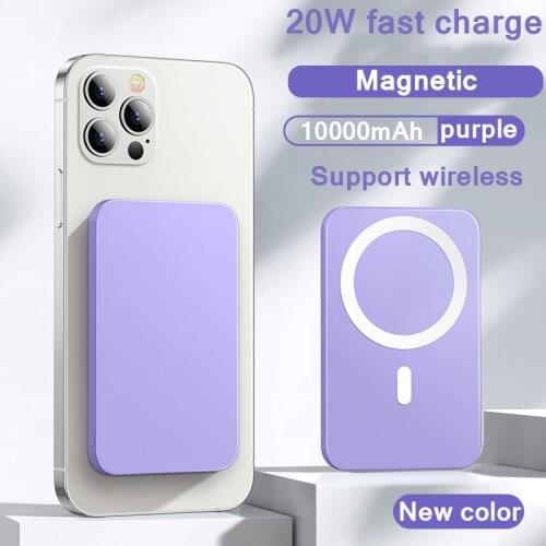 10000mAh NEW Portable Power Bank 15W Magnetic Wireless Mini Powerbank Fast Charger For iPhone 12 13 Pro Max External battery