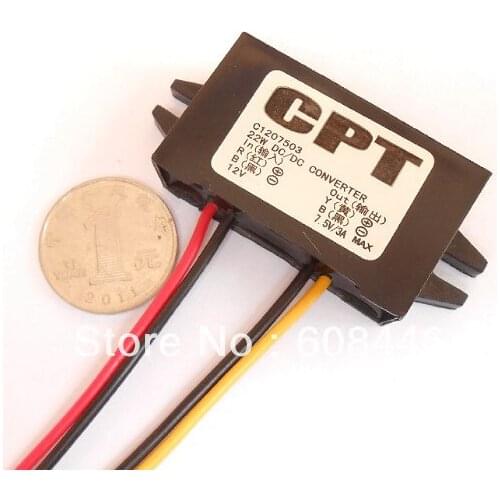 DC 12V to 7.5V 3A Regulator Converter Step Down for Car Power Supply DC/DC Buck Waterproof