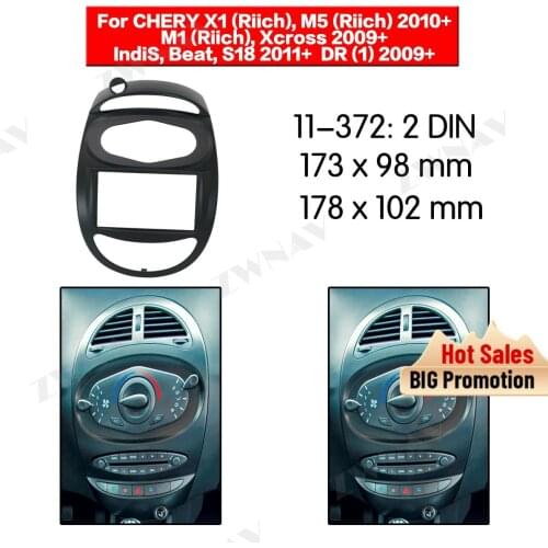 Radio Facia For CHERY RIICH M1/ X1 2010+ 2DIN Bracket dvd player Fascia Car Stereo Radio Installtion Dash
