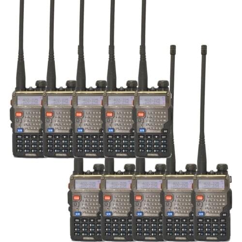 10-Sets BAOFENG UV-5RE+ Plus Dual Band U/V 2-way Radio 136-174/400-520 Walkie