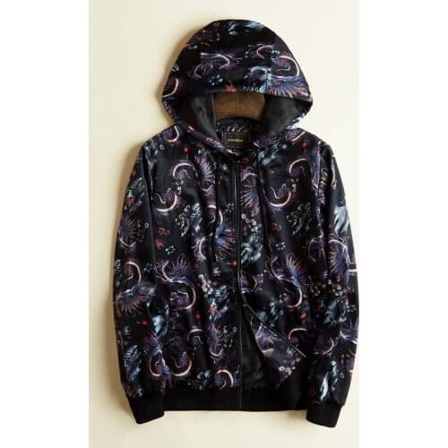 Rib New Men luxury Sleeve embroidery Classic dragon retro key couple Baseball Coats & Jackets Abstract digital coat Motor #N12