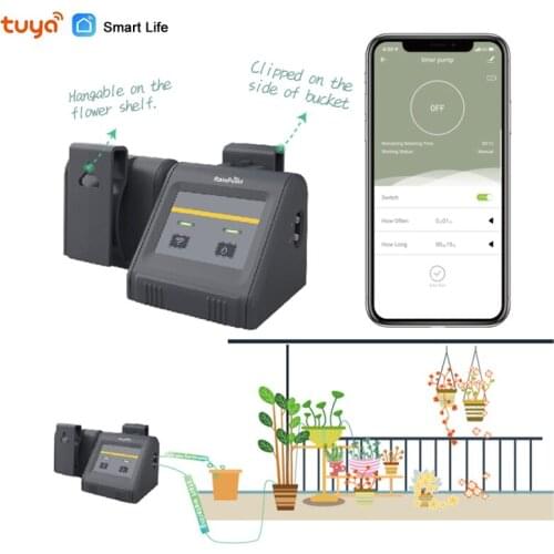 Tuya Wifi Indoor Micro-drip Irrigation System Water Timer Smart Home With Pump Irrigation Controller For Alexa Google Home App