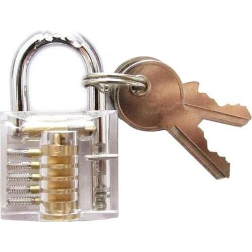 Locksmith Transparent Locks Pick Visible Cutaway Mini Practice View Padlock Hasps Training Skill For Furniture Hardware