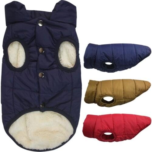 Warm Fleece Dog Clothes French Bulldog Chihuahua Dog Coat Jacket Waterproof Dogs Clothing for Small Medium Dogs Costume Winter