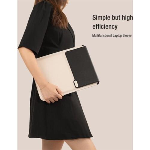 Versatile Laptop Sleeve Scratch-resistant PU Leather Full Coverage Efficient office NILLKIN Stand Laptop Sleeve