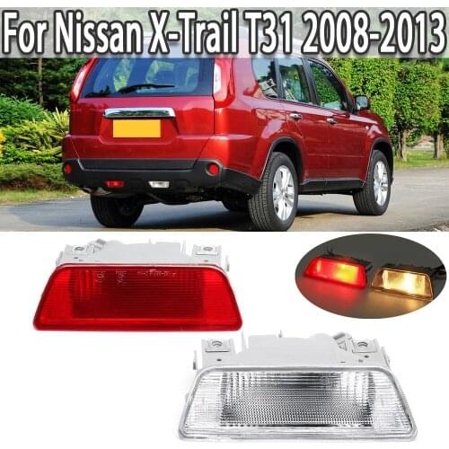K-Car Rear Bumper Tail Lamp For Nissan X-Trail XTrail T31 2008-2013 Reverse Brake Reflector Lights With Blub