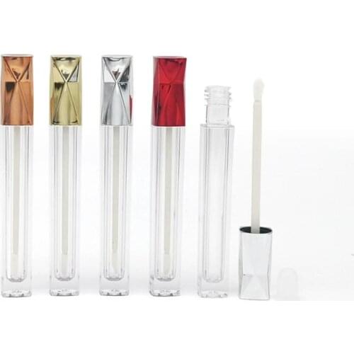 100pcs Lip Gloss Tubes with Wand, 5ml Empty Plastic Lipstick Tube Container Reusable Dispenser Bottles