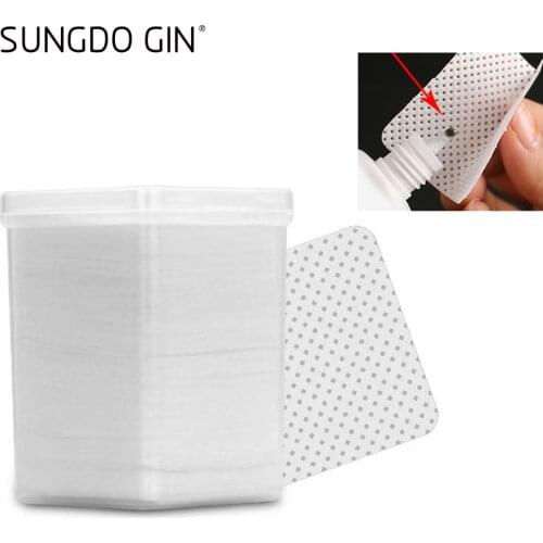 180Pcs/Box Eyelash Glue Remover Cotton Wipes Lint-Free UV Gel Nail Tips Polish Remover Cleaning Glue Bottle Mouth Makeup Tools