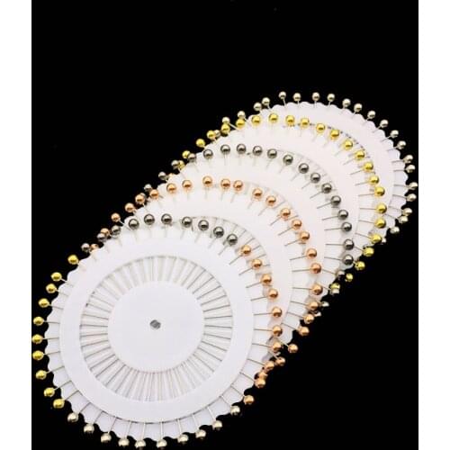 40pcs Shiny Headscarf Pin 3.5cm Fashion Safety Muslim Hijab Brooch Pins Wedding Accessories