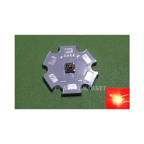 5pcs/lot CREE XP-E XPE Red 3W LED Bead Chip 620-625nm on 20mm Star PCB