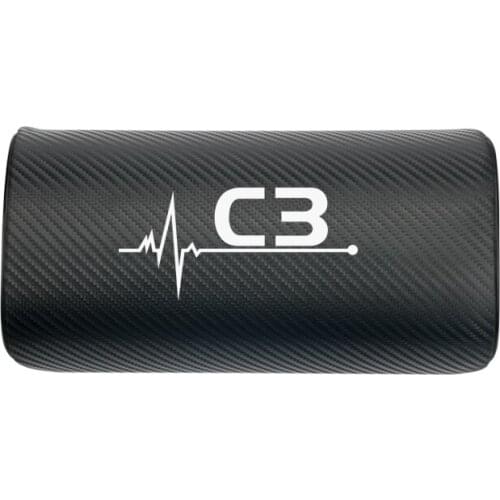 Car neck pillows both side pu leather single headrest case for Citroen C3 C3-XR Accessories