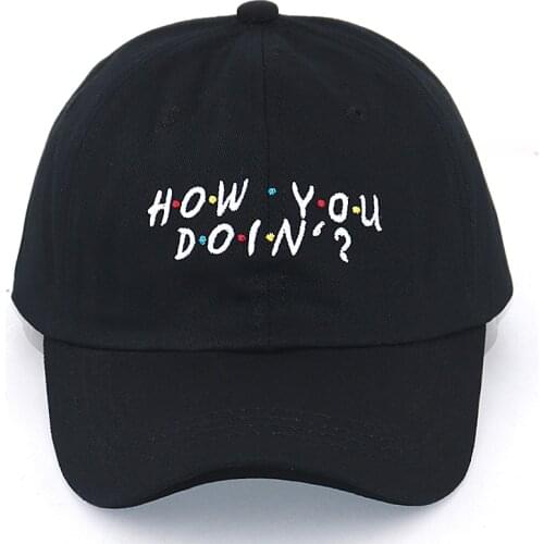 HOW YOU DOIN letter embroidery fashion baseball cap cotton adjustable black snapback sports hat hip hop dad hats unisex