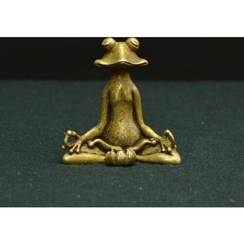 Bronze Ware Ornament Meditation Frog Incense Censer Insert Buddha Decoration Solid Pure Copper Frog