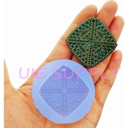 BYL483U 36.6mm Square Earrings Necklace Silicone Mold ins Resin Clay Art Jewelry Making Fondant Cake Decoration Food Safe