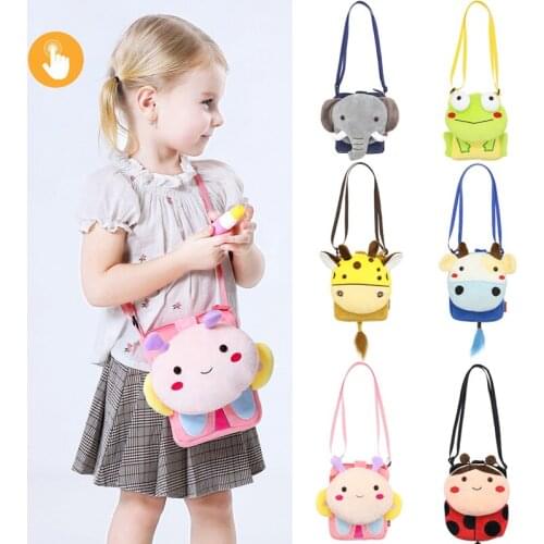 Stuffed animal cartoon childrens shoulder bag children female decorative shoulder bag diagonal bag mobile phone bag coin purse