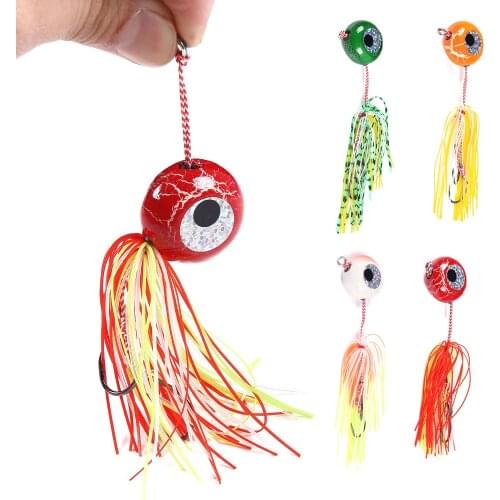 20g-120g Tenya Madai Jig Kabura Fishing Lure Lead Jighead Sea Boating Bait with Shrimp Rubber Skirt Saltwater Fishing Bait