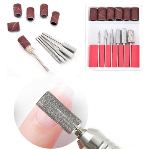 12pcs/Set Electric Nail Art Drill Bits Manicure Pedicure File Machine Tool Kit Manicure Files Cuticle Burr Nail Tools Accessorie