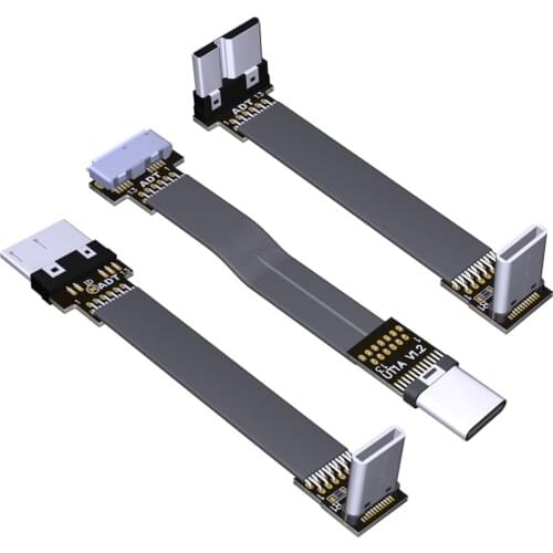FFC Type-C Micro USB 3.0 Extension Ribbon Cable 90 FPV Slim Flat Soft flexible FPC charge FPV Brushless Handheld Gimbal monitor