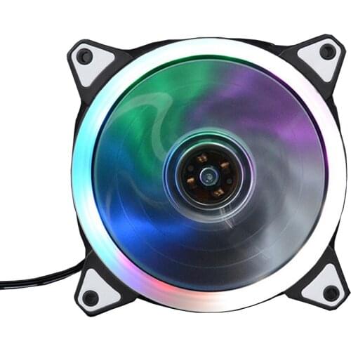 IXUR RGB Colorful Fan 12cm 3pin Hydraulic Bearing Computer Heat rejection LED Streamer PC Fans