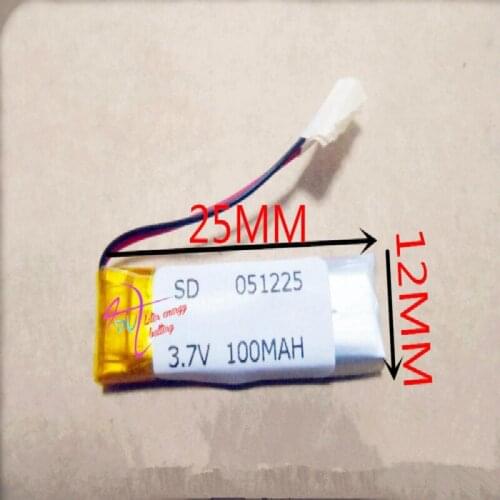 Best battery brand Bluetooth Battery 3.7V lithium 051225 501225 100MAH MP5 Voice Recorder