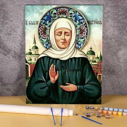 Region Icons DIY Painting By Numbers Complete Kit Acrylic Paints 40*50 Oil Painting Home Decoration For Kids Handiwork