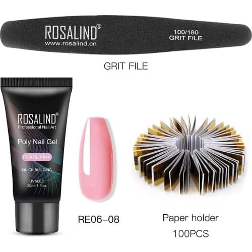 Rosalind Poly Nail Gel Set Varnish Crystal Nail Supplies For Professionals Kit Acrylic Quickly Extend UV Phototherapy Gule Kits