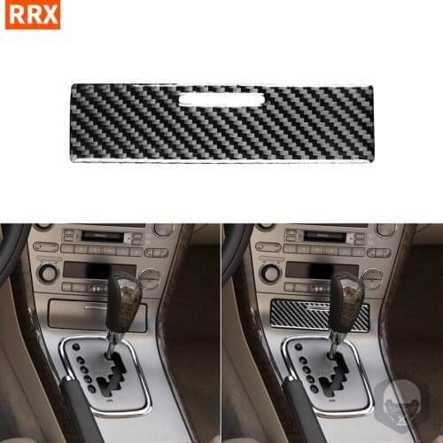 For Subaru Legacy/Outback 2005-2009 Carbon Fiber Stickers Gear Shift Base Box Cover Car Interior Styling Decoration Accessories
