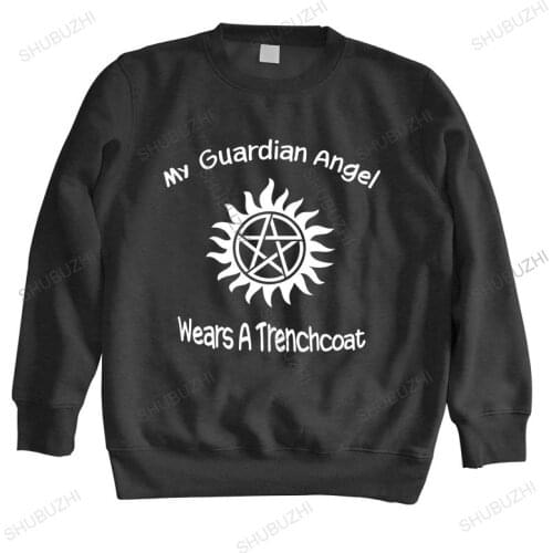 New arrived men hoodie autumn New Supernatural hoodies Castiel My Guardian Angel unisex sweatshirt men hoody drop shipping