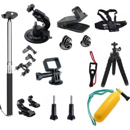 19 in 1 osmo camera accessories set clip base selfie stick Chest backpack clip for dji osmo pocket & osmo action camera