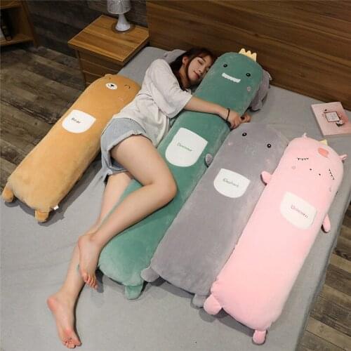 70cm/100cm Five Styles Crocodile&Dinosaur&Unicorn Plush Toy Cartoon Animal Bear&Elephant Stuffed Doll Bed Pillow Gifts for Kid