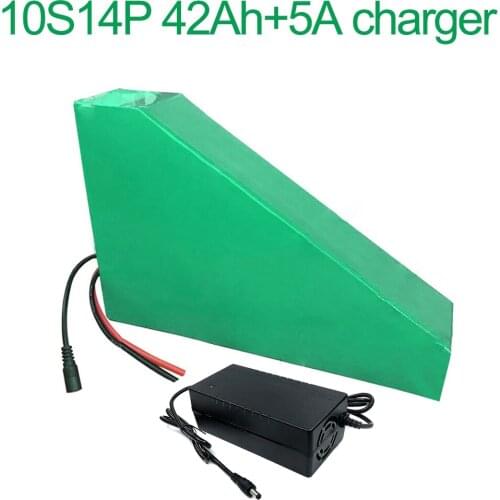 With 5A charger 36V 42Ah 10S14P 18650 Li-ion Battery Pack E-Bike Ebike electric bicycle 42V 350x305x210x90x70x50mm