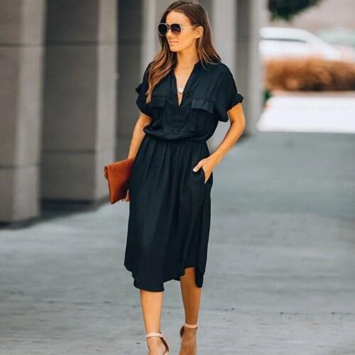 Bikini Cover up Solid V neck Women Elegant Sexy Dress Pocket Sarong Beachwear Ropa de Playa Mujer