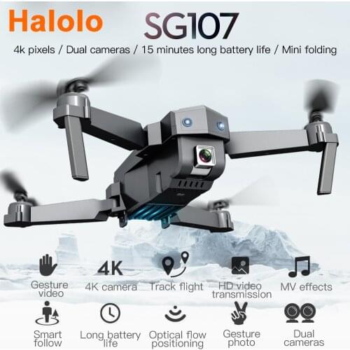 SG107 Mini Drone With WIFI FPV Wide Angle HD 4K 1080P Camera Hight Hold Mode Foldable Quadcopter Dron Toy Gift VS E68