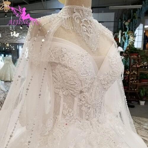 AIJINGYU Wedding Dress Two In One Cheap Gowns Sequin Lace Bridal Lace Country German Gownes Non Traditional Wedding Dresses