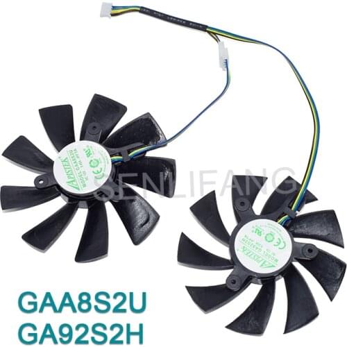 For ZOTAC P102/P104 VIDEO CARD FAN GAA8S2U DC12V 100mm 0.45A 4Pin Fan *1 & 1* GA92S2H DC 12V 0.35A*1 A Pair of VGA Cooler