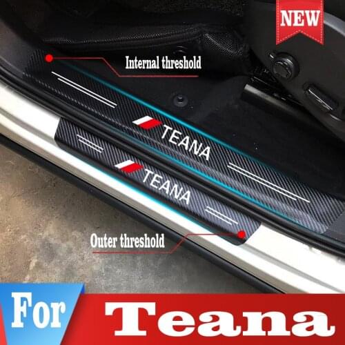 Car Door Sill Scuff Guards Cover Stickers For Nissan Teana Car Threshold Protector Auto Styling Accessories