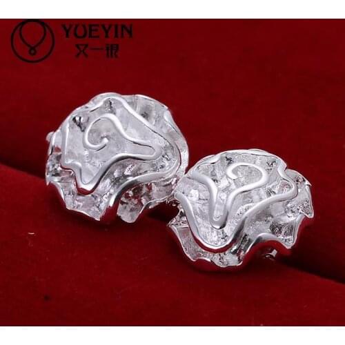 Wholesale chaep silver plated stud earrings for women fashion wedding jewelry High quality for girlfriend