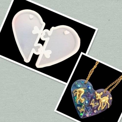 1pcs Resin Beautiful Jewelry Silicone Mold Love Heart Resin Charms Pendant Molds For DIY Decorate Making Jewelry