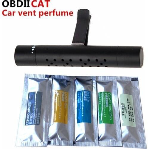 100Pcs /Lot DHL Free OBDIICAT Air Freshener Solid Perfume Aromatherapy stick Car Air Freshener Aromatherapy Vent Fitting
