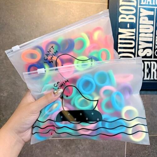 50/100 Pcs/Bag Girls Hair Styling Bamboo Ponytail Rubber Band Small High Elastic Hair Tie Simple Head Rope Hair Accessories 3cm