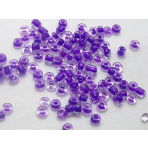 5000 Glass Seed Beads 2mm Colour lined inside Purple + Storage Box