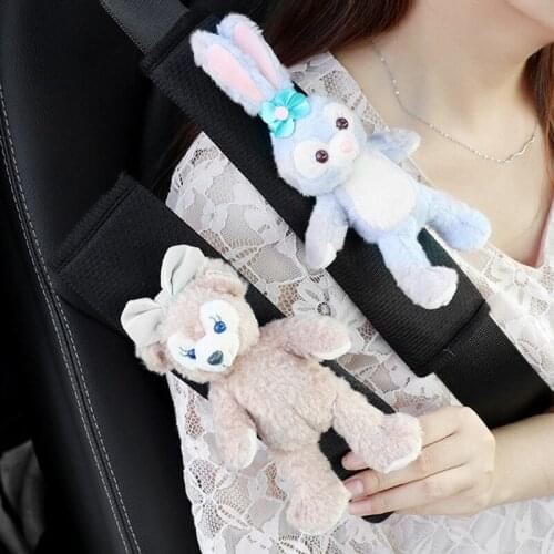 Car Seat Belt Shoulder Cover Female Creative Cute Car Seat Belt Protective Cover Four Seasons Universal Cute Car Accessories