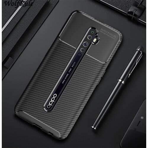 For Cover OPPO Reno 2Z Case Shockproof Bumper Carbon Fiber Texture Business Fashion Coque Case For Reno 2Z Cover Reno 2Z 6.53"