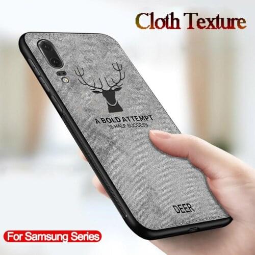 Luxury Cloth Deer Case For Samsung Galaxy A10 A20 A30 A40 A50 A70 A10S A30S A50S A9 A7 2018 Case for Samsun Note 10 S10 + Covers