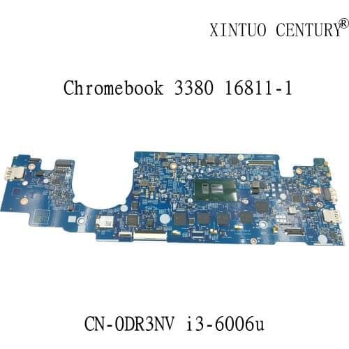 CN-dr3nv 0dr3nv dr3nv 16811-1 for Dell Chromebook 3380 laptop motherboard i3-6006u 2.0 GHz 4gb mainboard