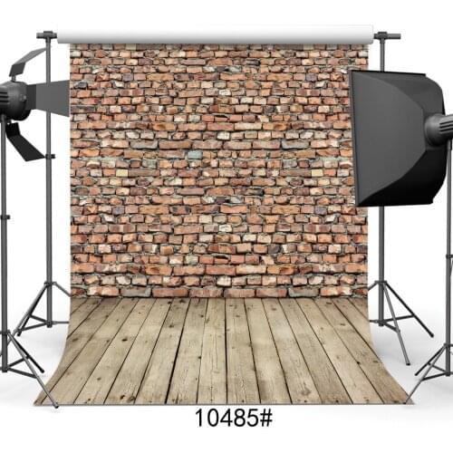 Rustic Paint Wreathered Photography Backdrops Brick Wall & Nostalgia Wooden Floor Portraits Background