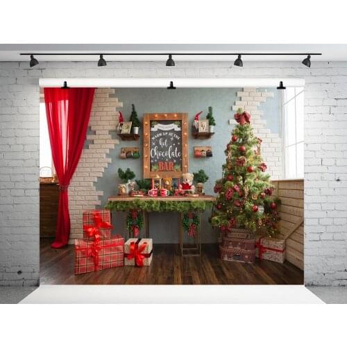 VinylBDS Christmas Photography Backgrounds Socks Christmas Tree Fone Photographie Indoor Warmth Backdrops For Children Photo