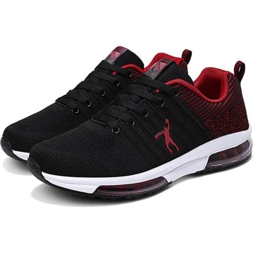 Joedon Golan flying woven mesh EVA sole non-slip black casual shoes sports shoes mens running shoes size 50